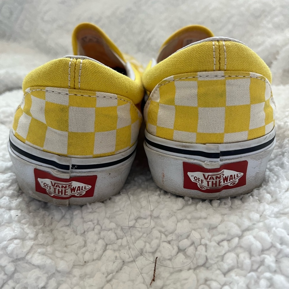 Vans slip-on yellow checkered shoes - Picture 5 of 6